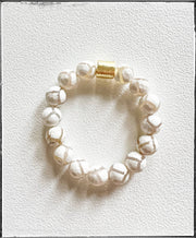 Tibetan Agate Giraffe Dzi Gemstone Beaded Stretch Bracelet