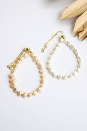 Beach Pebbles Pearl Pull Bracelet