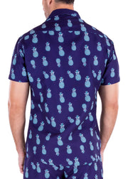 Navy with Teal Pineapples-Style 222032 S/S