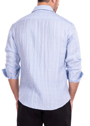 222201 Long Sleeve Blue Button Down Shirt