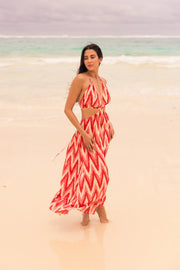 Red Sun Maxi Dress