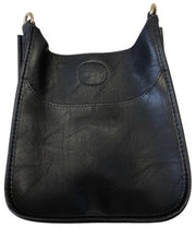 Maddie Messenger Bag in Black with Gold Hardware