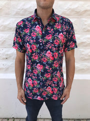 Navy Floral Shirt