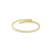 Thin CZ Snake Gold Adjustable Bracelet, Sku#LX264