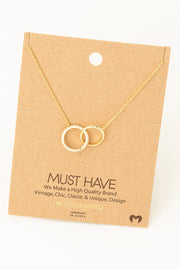 Pave Circle Link Necklace