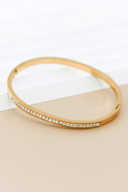 18K Waterproof Non-Tarnish Stainless Steel Bangle in Gold