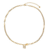 18K Gold Plated Lock Necklace