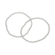 2PCS - Stainless Steel Ball Stretch Multi Layered Bracelets
