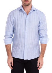 222201 Long Sleeve Blue Button Down Shirt