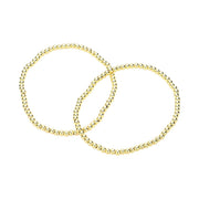 2PCS - Stainless Steel Ball Stretch Multi Layered Bracelets