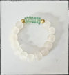 Recycled Glass & Rondelle Bead Stretch Bracelet