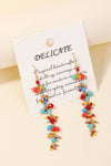 Colorful Opaque Beaded Tassel Earrings