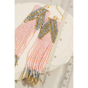 Regan Boho Seed Beaded Fringe Earrings