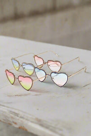 Assorted Rhinestone Frame Heart Sunglasses Set