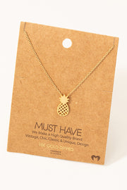 Pineapple Cutout Necklace