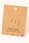 Dual Circle Gold Necklace
