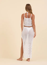 Shannon Sweater Dress in White