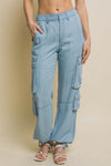 Jarvis Cargo Pants in Light Blue