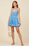 Belle Eyelet Dress in Blue