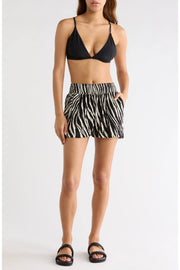 Zoe Zebra Shorts Black