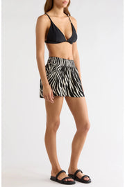 Zoe Zebra Shorts Black