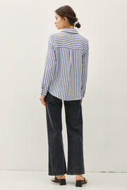 London Striped Button-Down Shirt