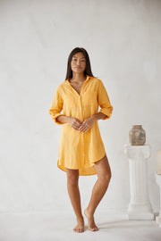 Millie Shirt Dress in Tangerine