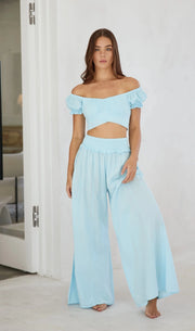 Palazzo Pants in Sky Blue