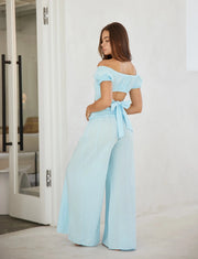 Palazzo Pants in Sky Blue