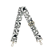 Silver Leopard Adjustable Strap with Silver Hardware