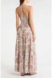 Bali Palm Maxi Dress- Tan