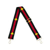 Black & Red Stripe w/Embroidered Bee Adjustable Bag Strap