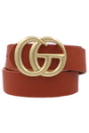 Fashion Belt Sienna with Gold Brushed Buckle