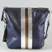 The Graham Crossbody: Navy-Mango-Cream