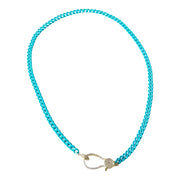Candy Curb Necklace in Turquoise
