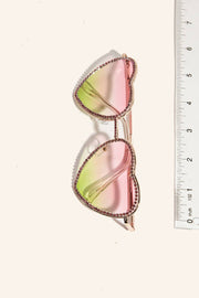 Assorted Rhinestone Frame Heart Sunglasses Set