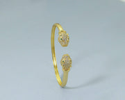 CZ Leopard Head Bangle Bracelet, Sku#LD220