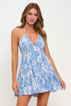 Rebecca Floral Sundress in Blue
