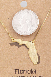 Florida State Necklace in Gold