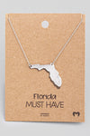 Florida State Necklace in Silver