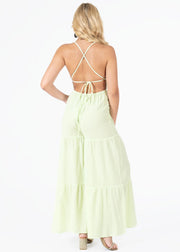 Clare Halter Jumpsuit in Light Green
