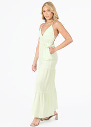 Clare Halter Jumpsuit in Light Green