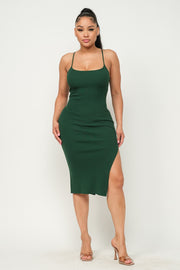 Brookie Dress in Hunter Green