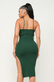Brookie Dress in Hunter Green