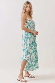 Chelsea Palm Jumpsuit Sage