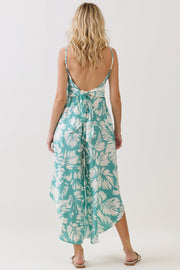 Chelsea Palm Jumpsuit Sage