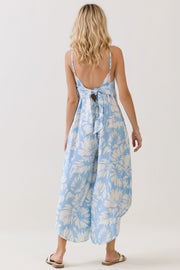 Chelsea Palm Jumpsuit-Blue