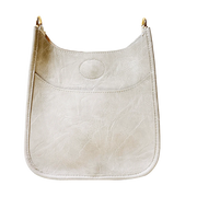 Hailey Cream Messenger Bag with Gold Hardware
