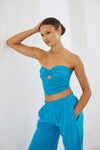 Melanie Top in Ocean Blue