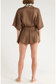 Lilly Romper in Brown